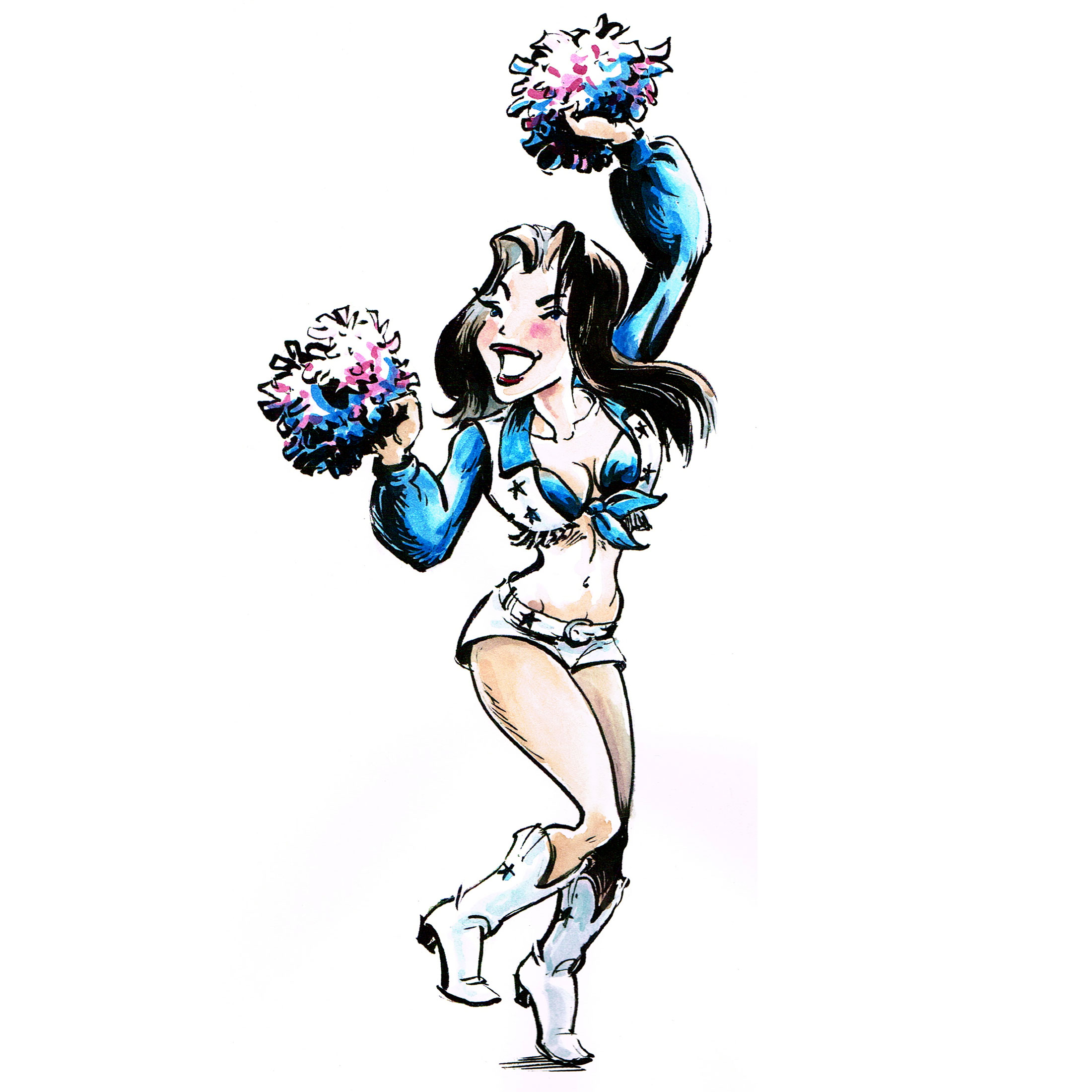 Ms. Wao as cheerleader (pitch for Chatoons)